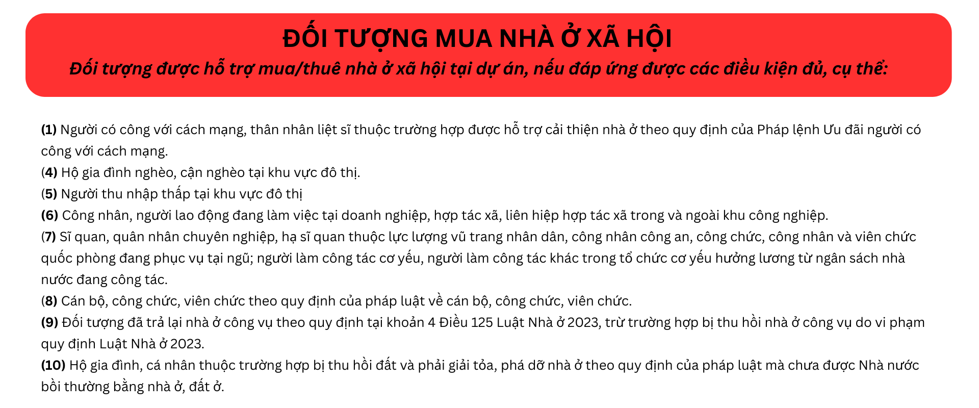 1 Nguoi co cong voi cach mang than nhan liet si thuoc truong hop duoc ho tro cai thien nha o theo quy dinh cua Phap lenh Uu dai nguoi co cong voi cach mang. 4 Ho gia dinh ng